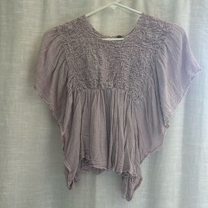 Free People Lavender Flutter top